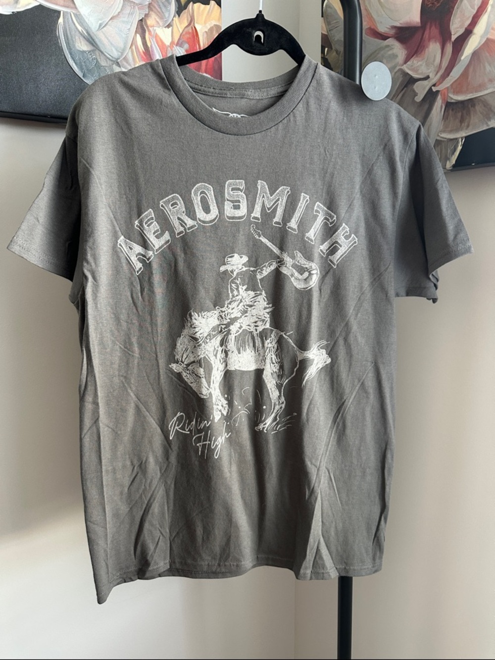 Aerosmith Men’s Short-Sleeve Graphic Tee in Gray